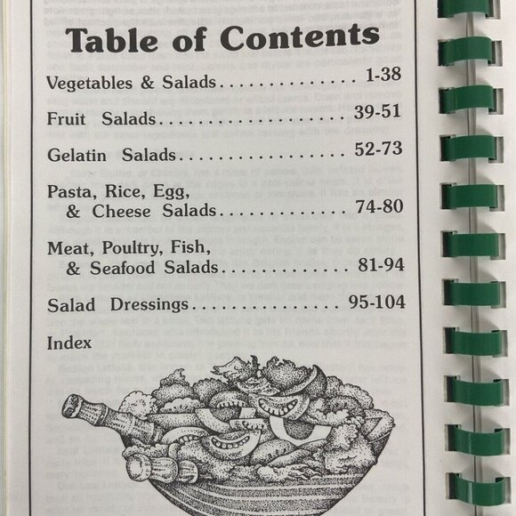 300 Ways With Salads Spiral Bound Cookbook By Morris Press 1994 Veggie Recipes - Picture 5 of 12